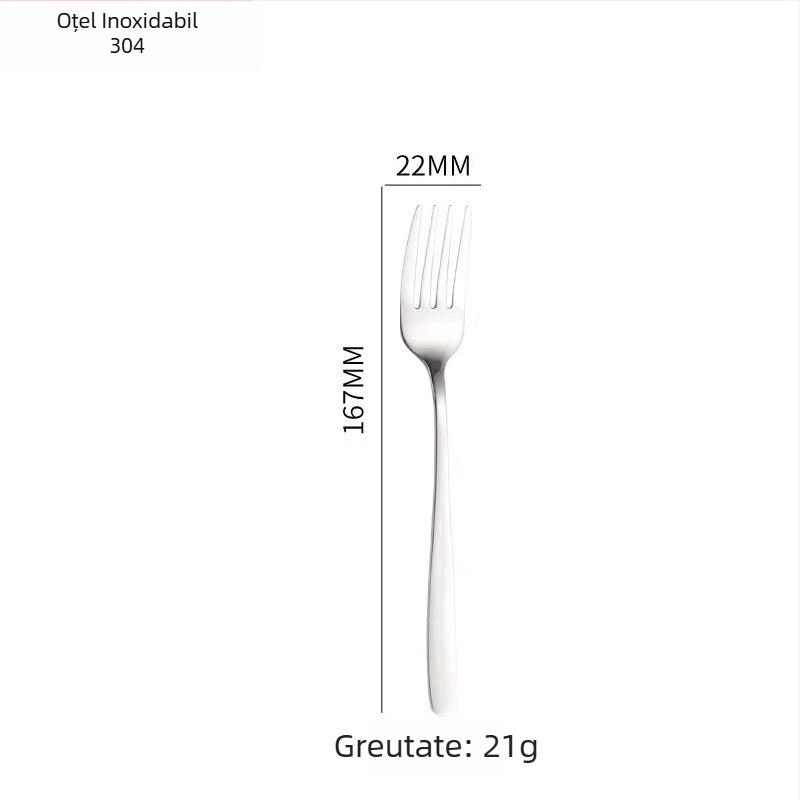 Set tacâmuri din oțel inoxidabil 304, stil coreean, finisaj oglindit, posibilitatea personalizării logotipului