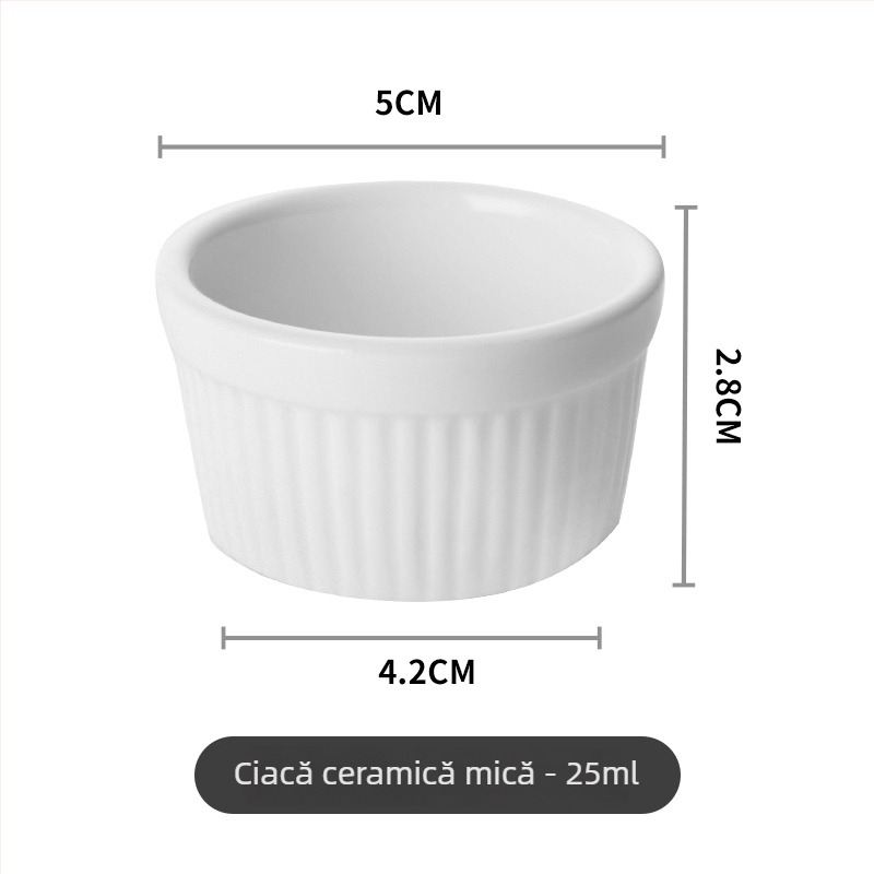 Vas din oțel inoxidabil pentru sosuri - bol rotund pentru dips, stil Nordic, 201 oțel inoxidabil, compatibil cu microunde, imprimare logo disponibil