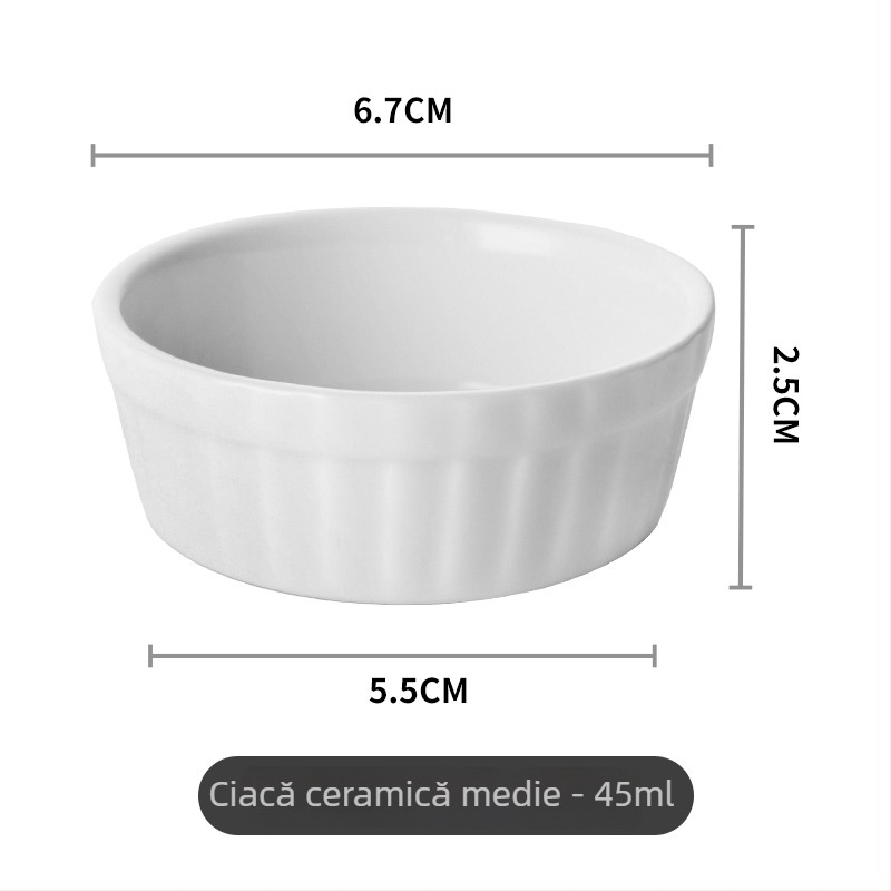 Vas din oțel inoxidabil pentru sosuri - bol rotund pentru dips, stil Nordic, 201 oțel inoxidabil, compatibil cu microunde, imprimare logo disponibil