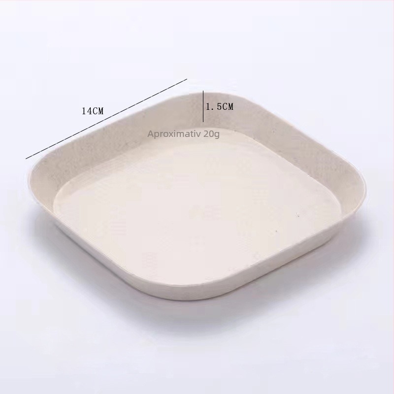 Farfurie din plastic pentru gustări, formă neregulată, model solid, stil modern minimalist; potrivită pentru mâncare, cafea, ceai