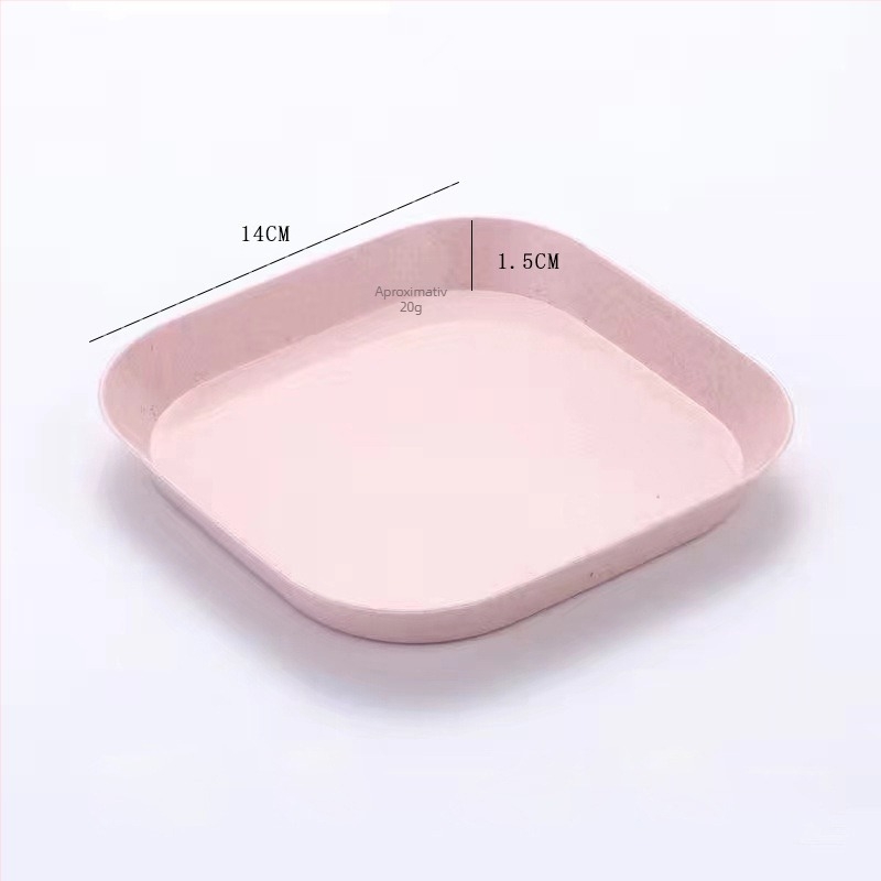 Farfurie din plastic pentru gustări, formă neregulată, model solid, stil modern minimalist; potrivită pentru mâncare, cafea, ceai