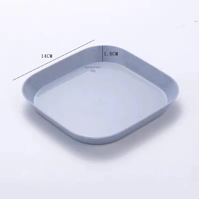 Farfurie din plastic pentru gustări, formă neregulată, model solid, stil modern minimalist; potrivită pentru mâncare, cafea, ceai