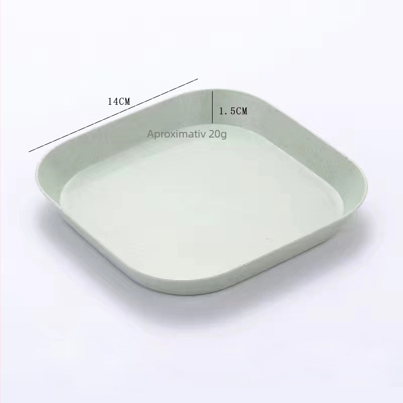 Farfurie din plastic pentru gustări, formă neregulată, model solid, stil modern minimalist; potrivită pentru mâncare, cafea, ceai