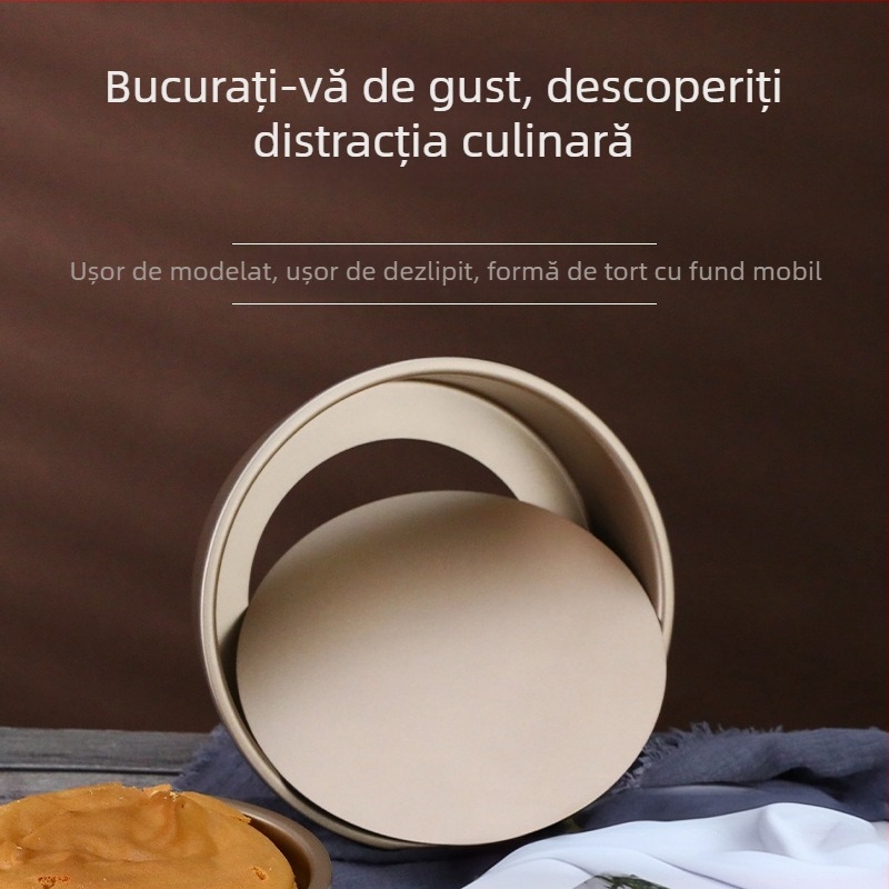 Formă rotundă pentru chec chiffon cu fund detașabil, din oțel carbon, antiaderent, mai multe dimensiuni