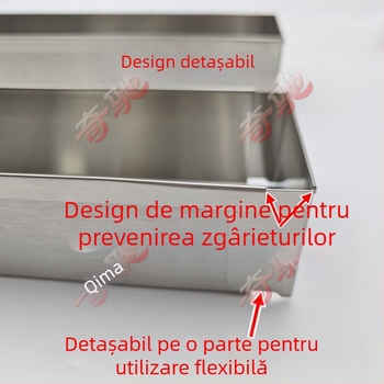 Formă dreptunghiulară din oțel inoxidabil cu capac, pentru tiramisu mousse cheesecake