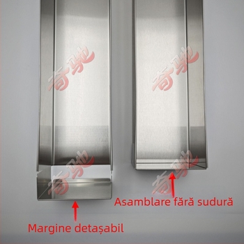 Formă dreptunghiulară din oțel inoxidabil cu capac, pentru tiramisu mousse cheesecake