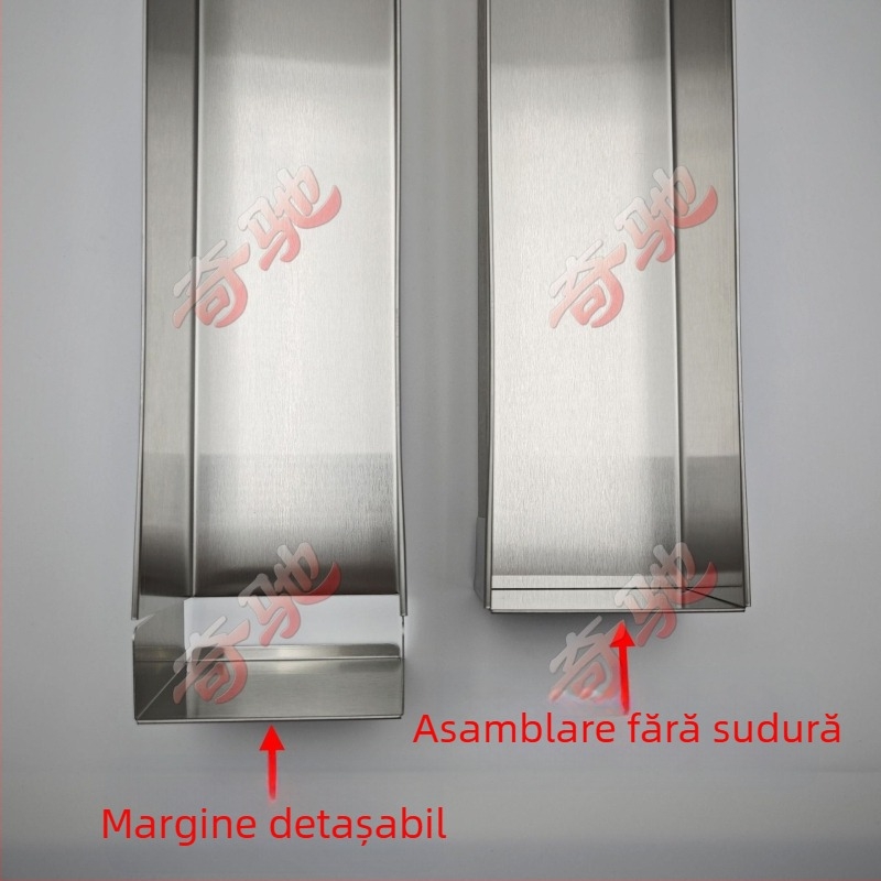 Formă dreptunghiulară din oțel inoxidabil cu capac, pentru tiramisu mousse cheesecake