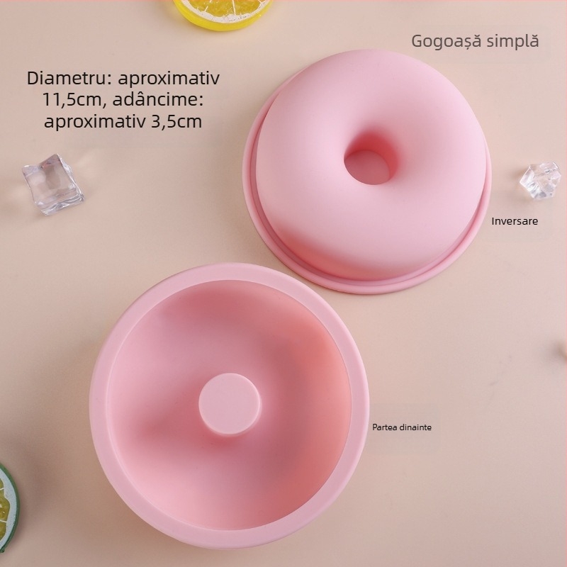 Formă din silicon alimentar, design Cartoon DIY: rac și gogoșă, formă pentru cuburi mari de gheață în formă de mașină, poate fi gătită la abur