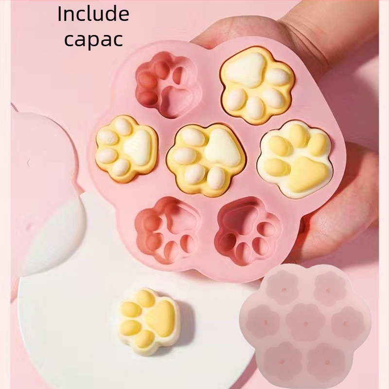 Formă din silicon cu 6 cavități în formă de iepuraș pentru budincă și jeleu – silicon alimentar, pentru coacere