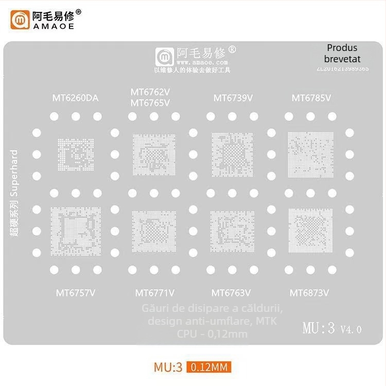 MQ3 Plasă de oțel placată cu staniu - Compatibilă cu Snapdragon 865, SM8250, SM7150, SM6150, MT6885Z