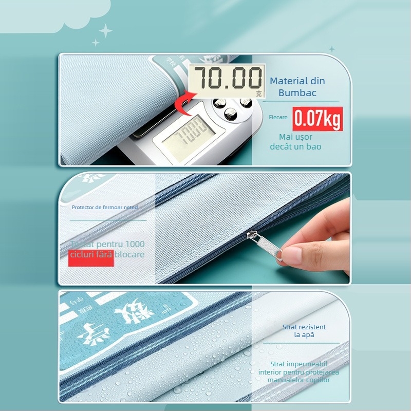 Sac de teme din material Oxford cu fermoar