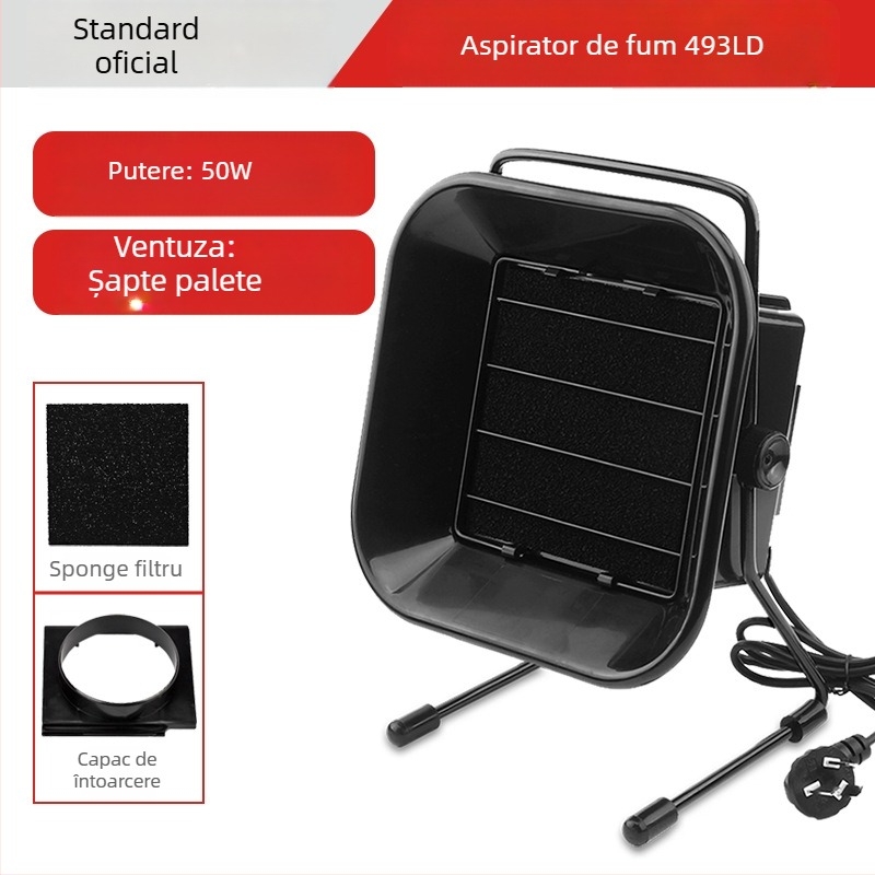 493 Stație de lipit cu extracție puternică a fumului, 30W, capac posterior