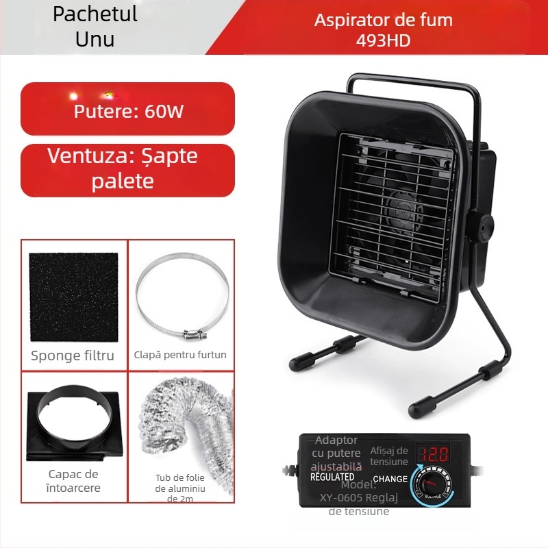 493 Stație de lipit cu extracție puternică a fumului, 30W, capac posterior