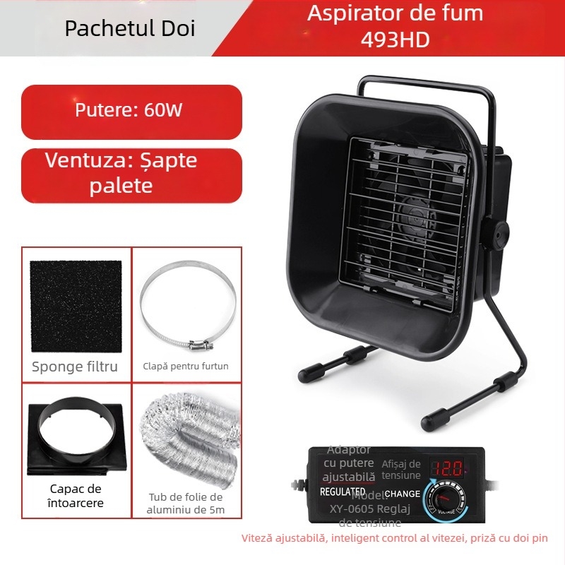 493 Stație de lipit cu extracție puternică a fumului, 30W, capac posterior