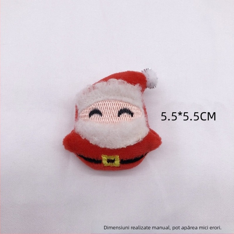 Broșă din pluș PP bumbac, serie de Crăciun, personaje de desene animate, decor pentru pantofi și șosete