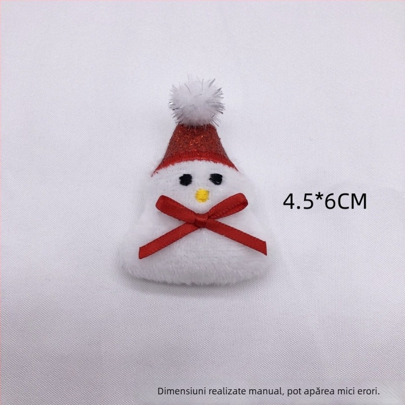 Broșă din pluș PP bumbac, serie de Crăciun, personaje de desene animate, decor pentru pantofi și șosete