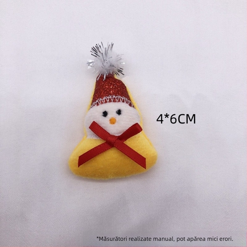 Broșă din pluș PP bumbac, serie de Crăciun, personaje de desene animate, decor pentru pantofi și șosete