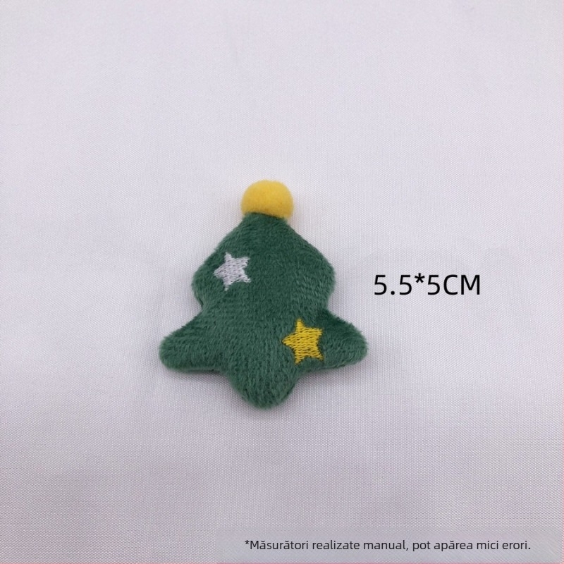 Broșă din pluș PP bumbac, serie de Crăciun, personaje de desene animate, decor pentru pantofi și șosete
