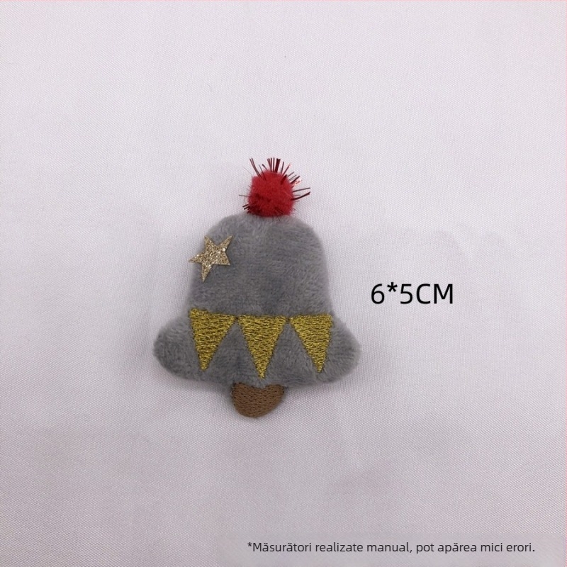 Broșă din pluș PP bumbac, serie de Crăciun, personaje de desene animate, decor pentru pantofi și șosete