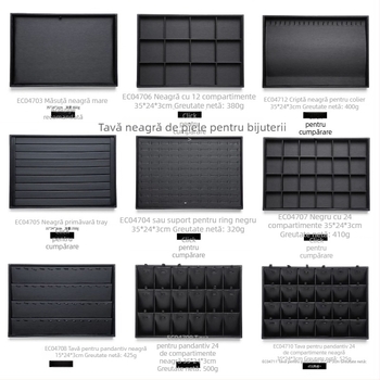 Suport pentru bijuterii din piele și placă de lemn, formă pătrată, într-o singură piesă, cu tehnică de îmbinare splicing, un singur strat