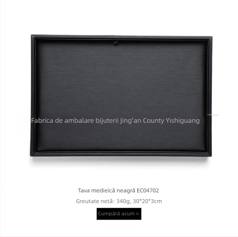 Suport pentru bijuterii din piele și placă de lemn, formă pătrată, într-o singură piesă, cu tehnică de îmbinare splicing, un singur strat