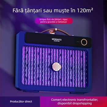 Lampa anti țânțari cu șoc electric, LED, baterie încorporată 1001–1600 mAh, potrivită pentru 41–60 m², autonomie 6–8 h