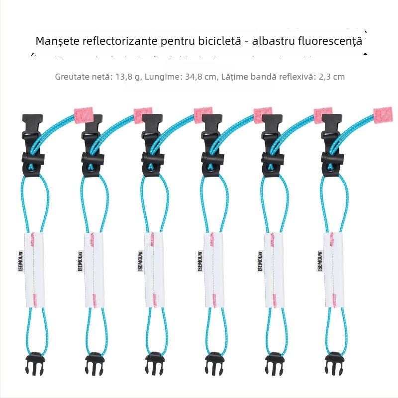 ISEMOUNT Curele de protecție pentru picior pentru ciclism – Lungi, Lycra/Spandex, pentru bicicletă de drum și MTB, alergare nocturnă, bandă de avertizare