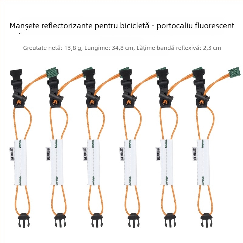 ISEMOUNT Curele de protecție pentru picior pentru ciclism – Lungi, Lycra/Spandex, pentru bicicletă de drum și MTB, alergare nocturnă, bandă de avertizare