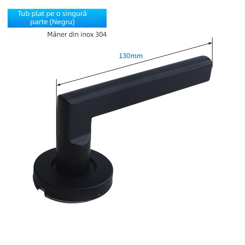 Mâner pentru ușă de incendiu din oțel inoxidabil 304, țeavă rotundă, finisaj periat, pentru uși din lemn sau metal