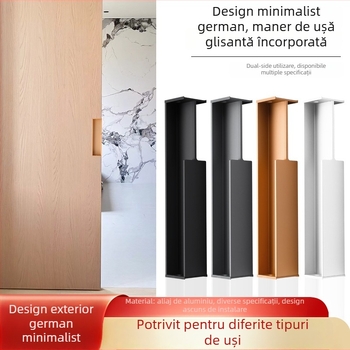 Mâner pentru ușă de dulap, din aliaj de aluminiu, placare electroplatinată, stil lux lejer, model designer