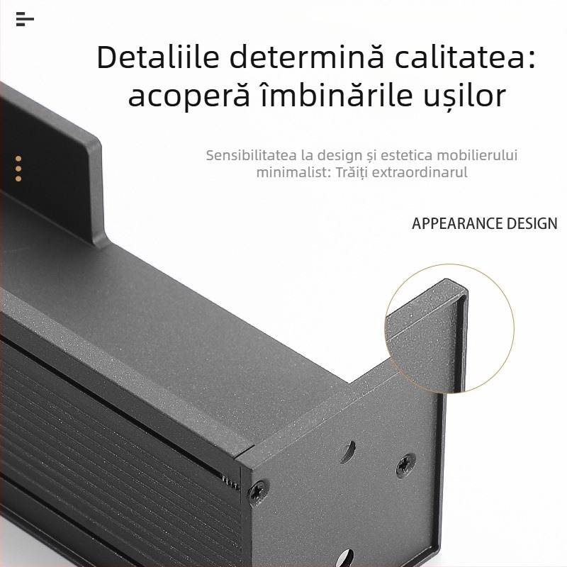 Mâner pentru ușă de dulap, din aliaj de aluminiu, placare electroplatinată, stil lux lejer, model designer