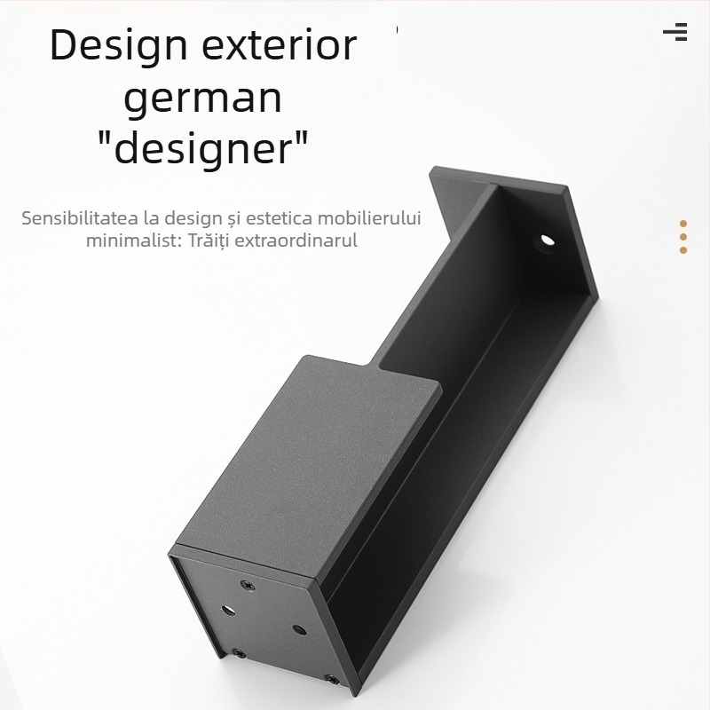 Mâner pentru ușă de dulap, din aliaj de aluminiu, placare electroplatinată, stil lux lejer, model designer