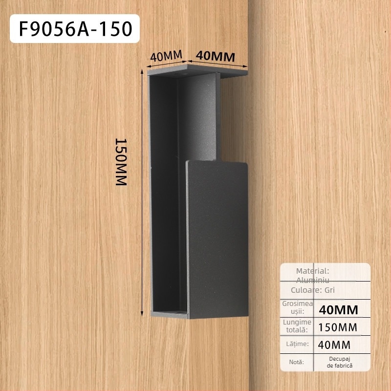 Mâner pentru ușă de dulap, din aliaj de aluminiu, placare electroplatinată, stil lux lejer, model designer