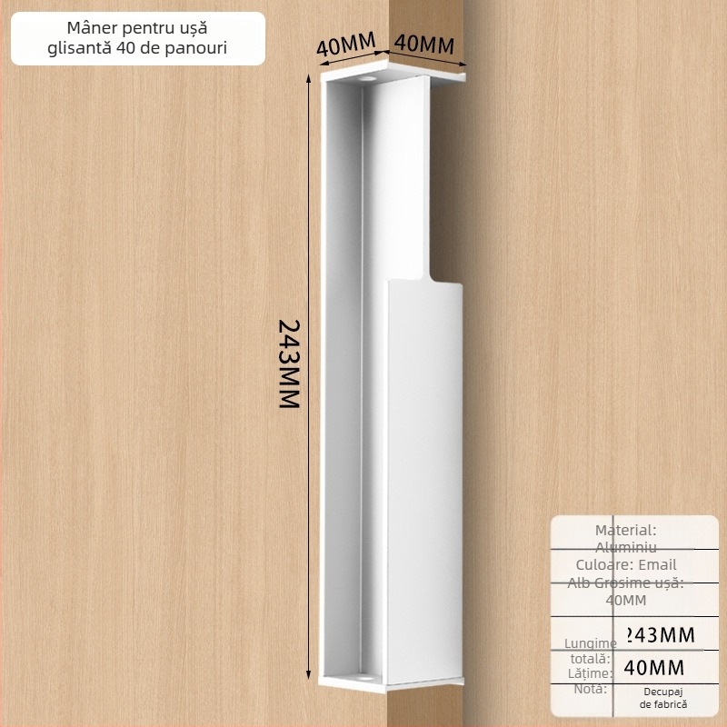 Mâner pentru ușă de dulap, din aliaj de aluminiu, placare electroplatinată, stil lux lejer, model designer