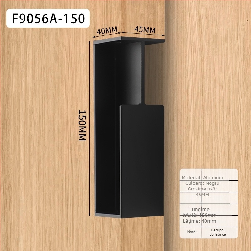 Mâner pentru ușă de dulap, din aliaj de aluminiu, placare electroplatinată, stil lux lejer, model designer