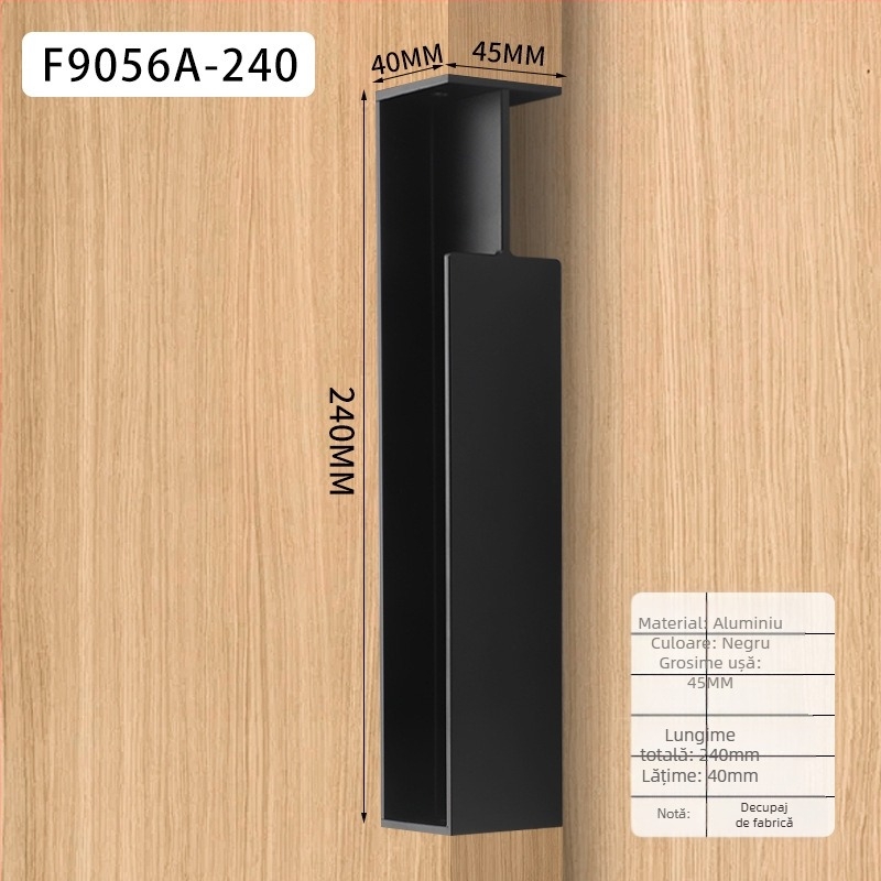 Mâner pentru ușă de dulap, din aliaj de aluminiu, placare electroplatinată, stil lux lejer, model designer