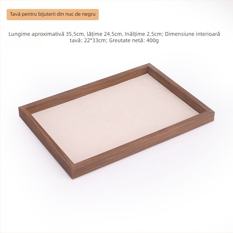 Cutie de prezentare bijuterii - toate într-un singur loc, PVC, formă dreptunghiulară, tehnică de îmbinare (un nivel)