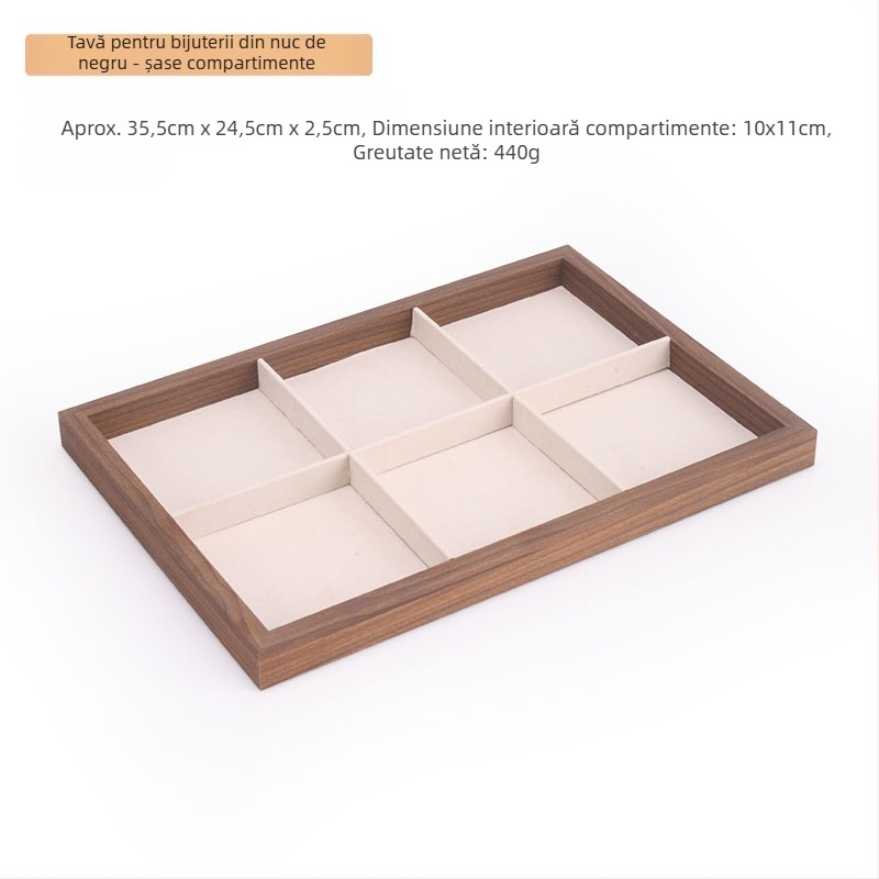 Cutie de prezentare bijuterii - toate într-un singur loc, PVC, formă dreptunghiulară, tehnică de îmbinare (un nivel)