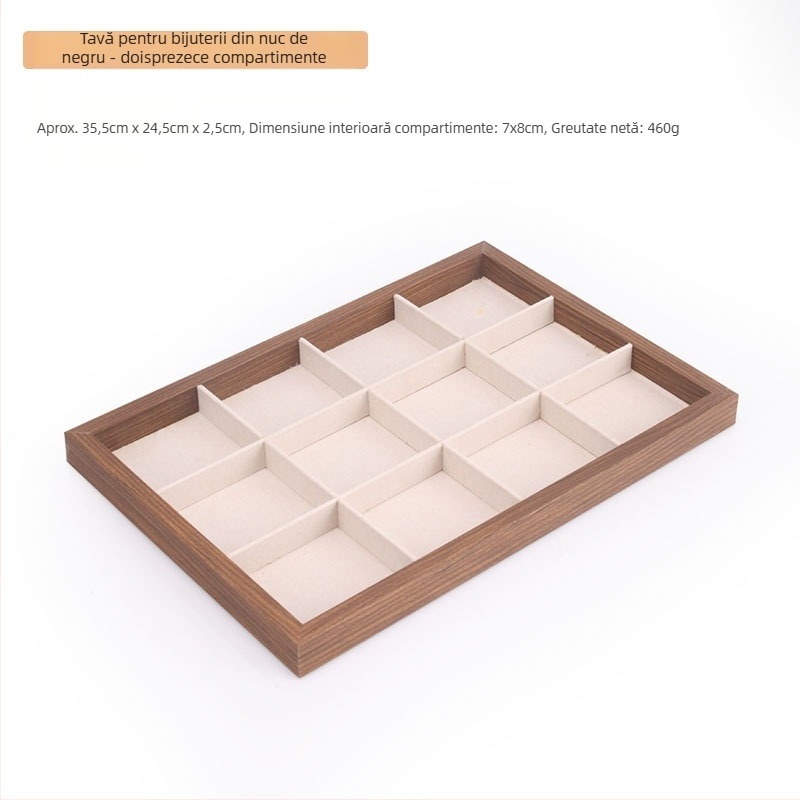 Cutie de prezentare bijuterii - toate într-un singur loc, PVC, formă dreptunghiulară, tehnică de îmbinare (un nivel)