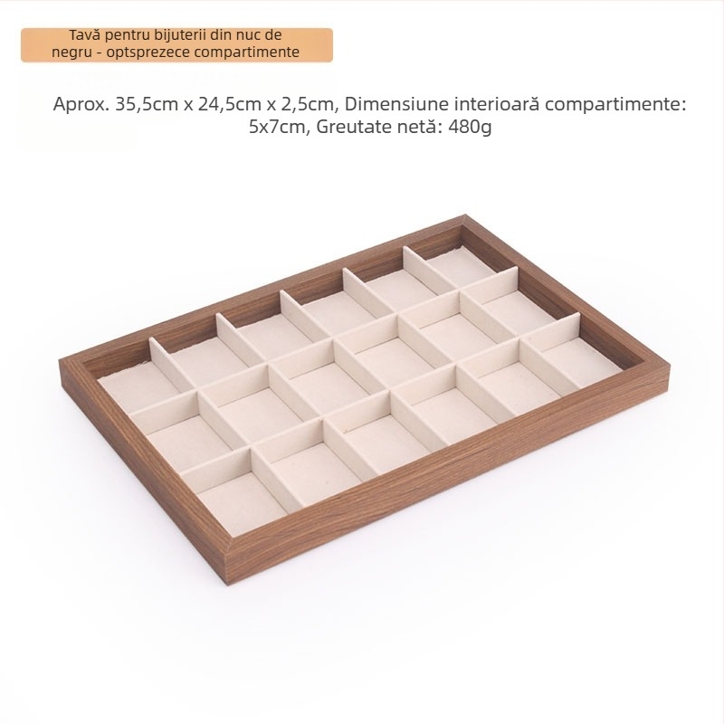 Cutie de prezentare bijuterii - toate într-un singur loc, PVC, formă dreptunghiulară, tehnică de îmbinare (un nivel)