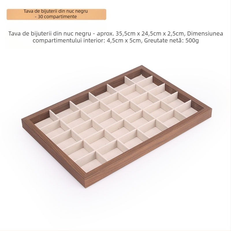 Cutie de prezentare bijuterii - toate într-un singur loc, PVC, formă dreptunghiulară, tehnică de îmbinare (un nivel)