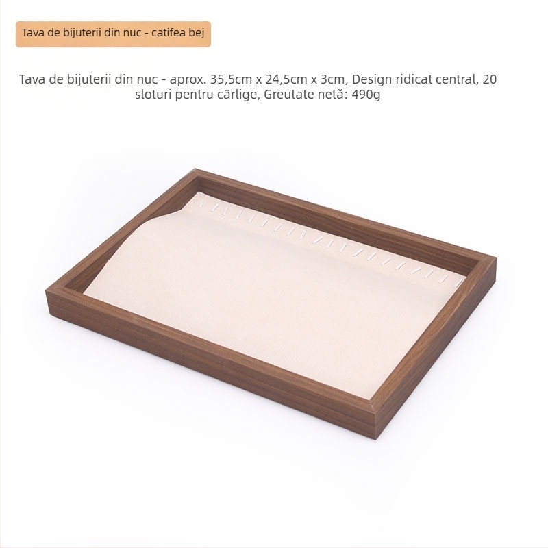 Cutie de prezentare bijuterii - toate într-un singur loc, PVC, formă dreptunghiulară, tehnică de îmbinare (un nivel)