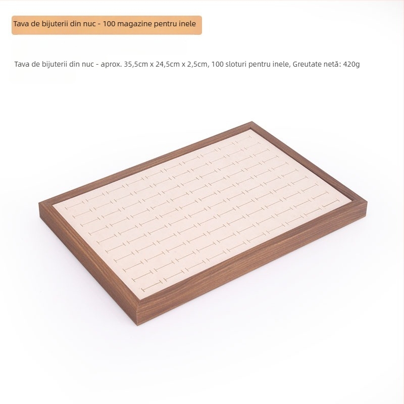 Cutie de prezentare bijuterii - toate într-un singur loc, PVC, formă dreptunghiulară, tehnică de îmbinare (un nivel)