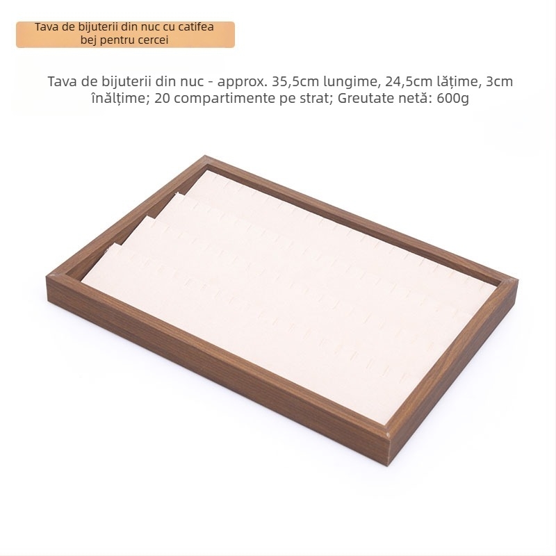 Cutie de prezentare bijuterii - toate într-un singur loc, PVC, formă dreptunghiulară, tehnică de îmbinare (un nivel)