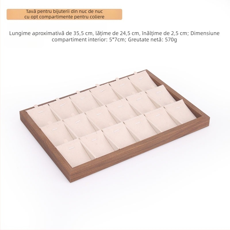 Cutie de prezentare bijuterii - toate într-un singur loc, PVC, formă dreptunghiulară, tehnică de îmbinare (un nivel)