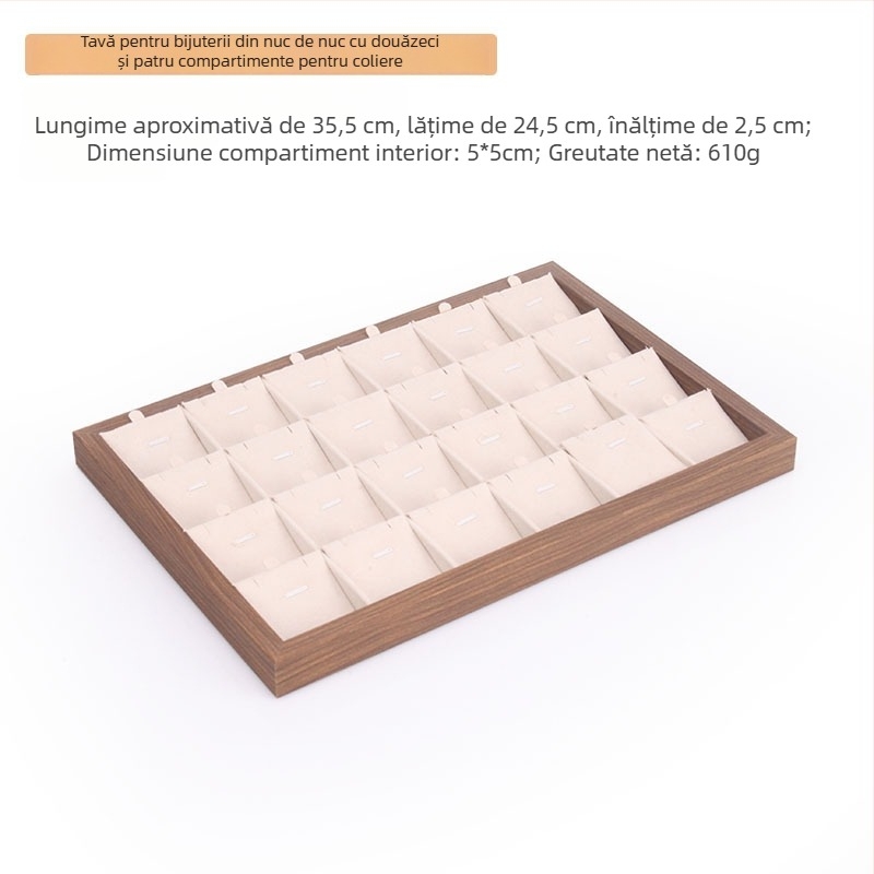 Cutie de prezentare bijuterii - toate într-un singur loc, PVC, formă dreptunghiulară, tehnică de îmbinare (un nivel)