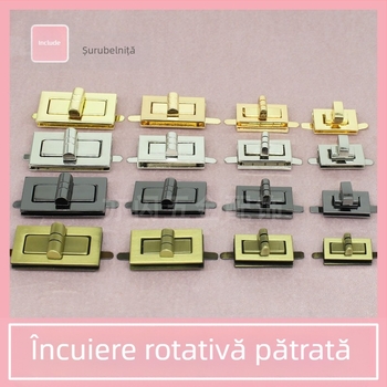 Set catarame pentru geantă — încuietoare rotativă, încuietoare pătrată, hardware metalic, Zhuoyue