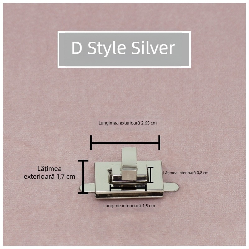 Set catarame pentru geantă — încuietoare rotativă, încuietoare pătrată, hardware metalic, Zhuoyue