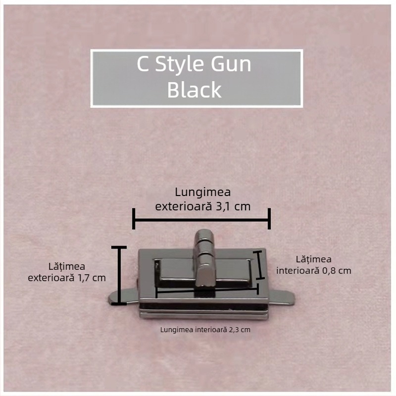 Set catarame pentru geantă — încuietoare rotativă, încuietoare pătrată, hardware metalic, Zhuoyue
