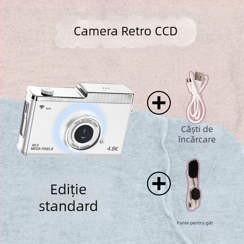 Cameră digitală WiFi Y5 cu 24MP+, zoom optic 8x, ecran LCD de 2,4 inch, stabilizare imagine
